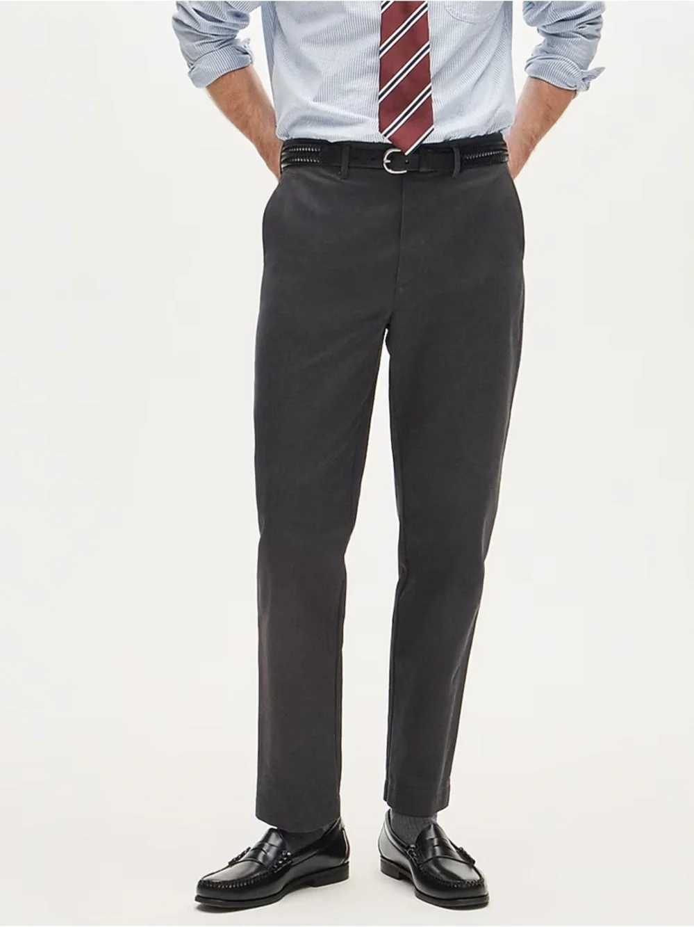 j crew charcoal ash Broken-in Straight chino pant